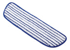White with Blue Stripes microfiber flat mop replacement pad