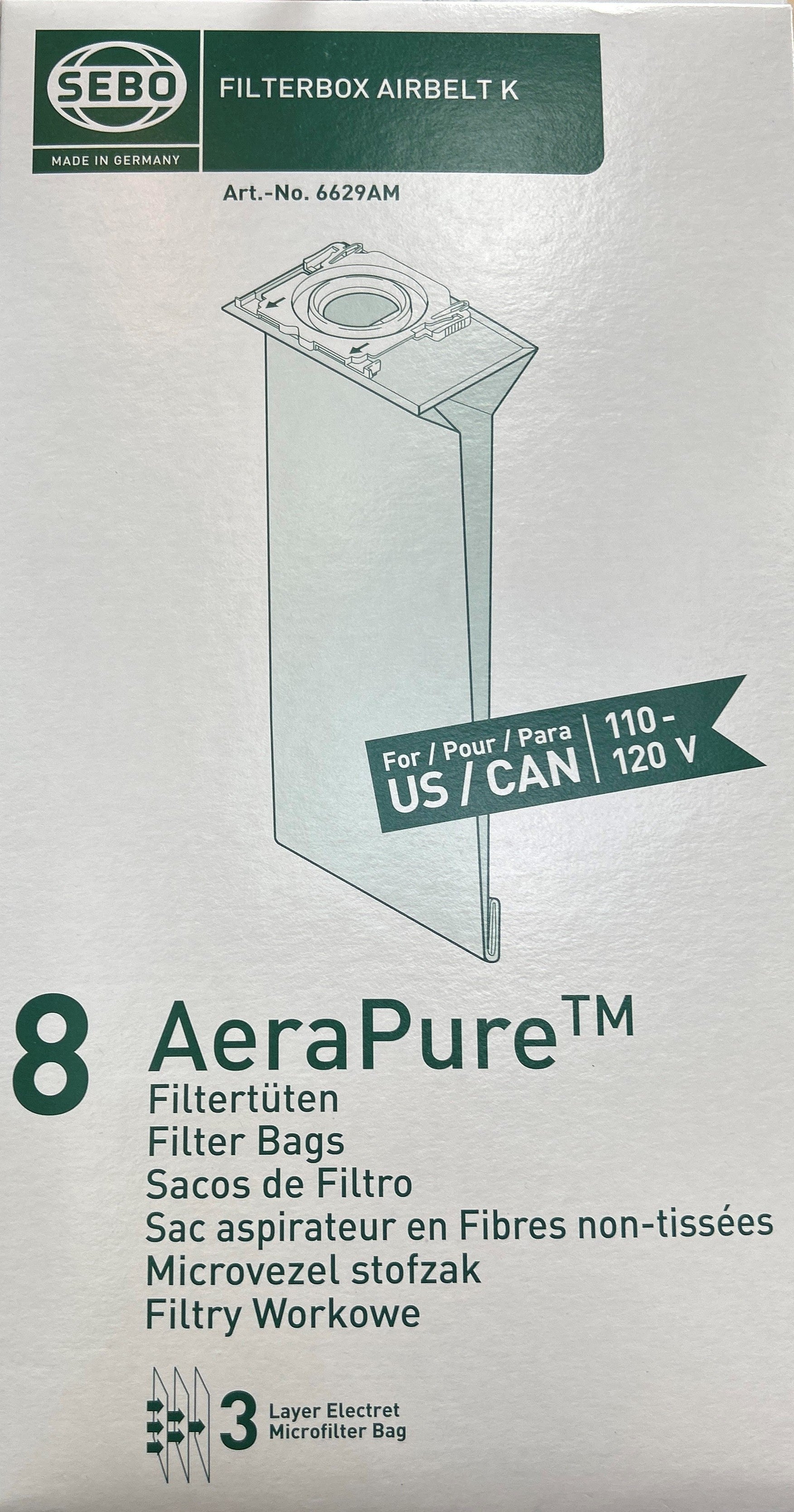 SEBO 6629AM Vacuum Bag