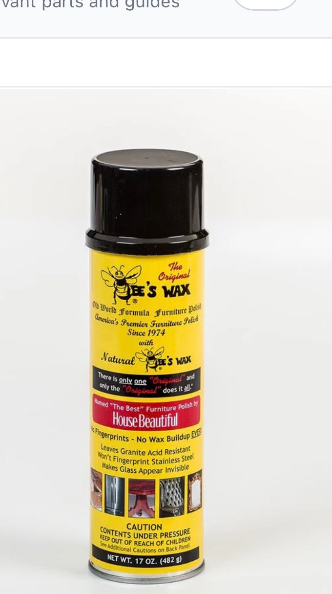Bees wax aerosol spray can