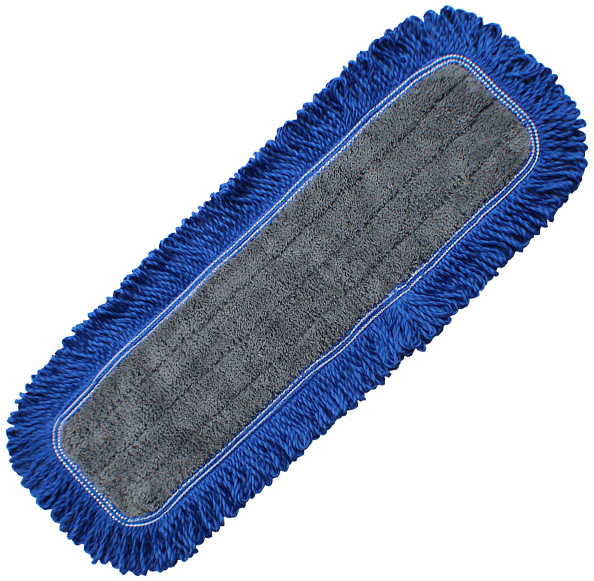 Fringed microfiber flat mop replacement pad