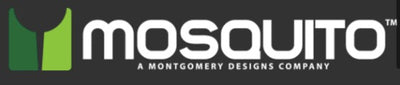 Logo of Mosquito, a Montgomery Designs Company, on a black background