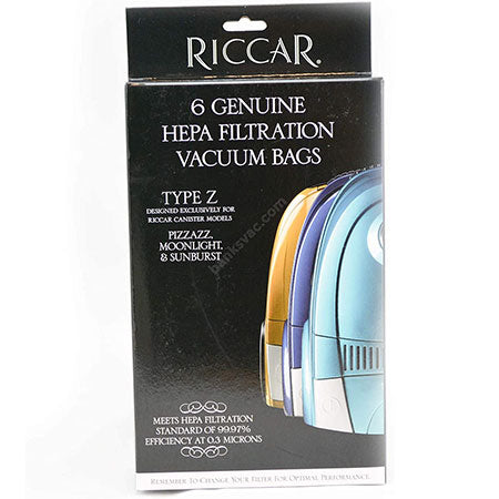 Riccar RZH-6 HEPA Bags for Moonlight , Sunburst Compact Canister Vacuums Main image