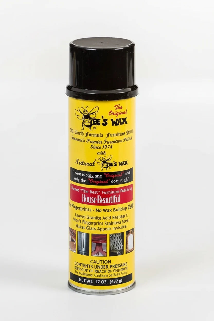 Bees wax aerosol spray can